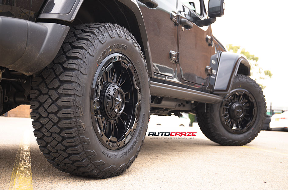 JEEP WRANGLER KMC XD BOMBER MATTE BLACK