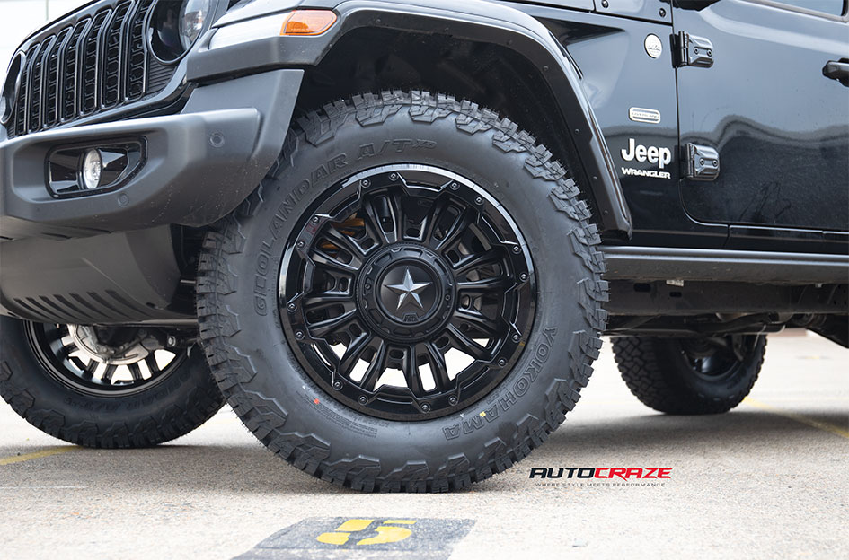 JEEP WRANGLER KMC XD BOMBER MATTE BLACK