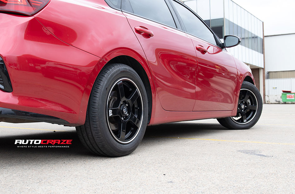 KIA CERATO MOTEGI MR116 GLOSS BLACK MACHINED STRIPE