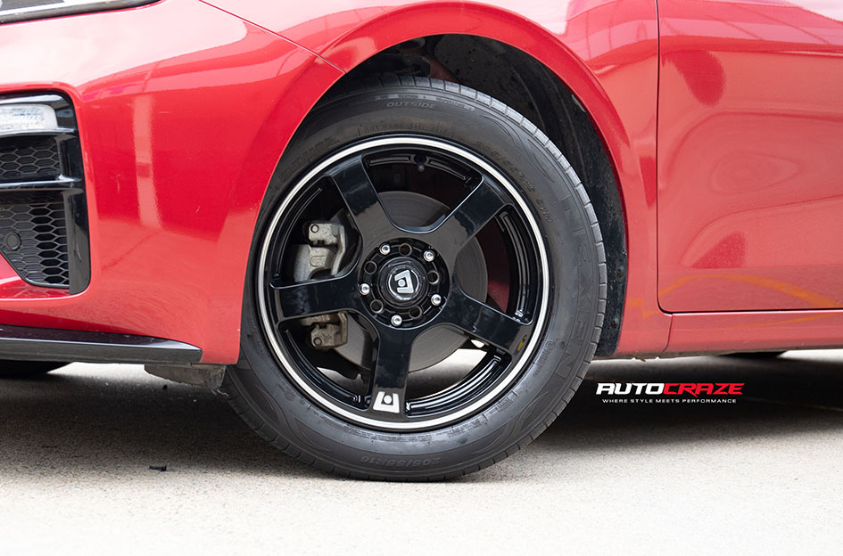 KIA CERATO MOTEGI MR116 GLOSS BLACK MACHINED STRIPE