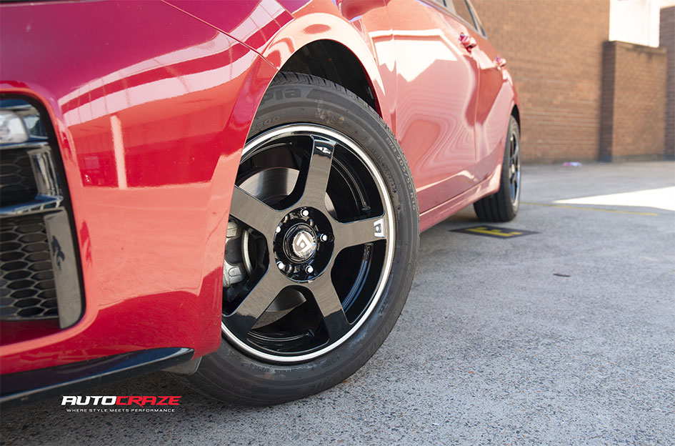 KIA CERATO MOTEGI MR116 GLOSS BLACK MACHINED STRIPE