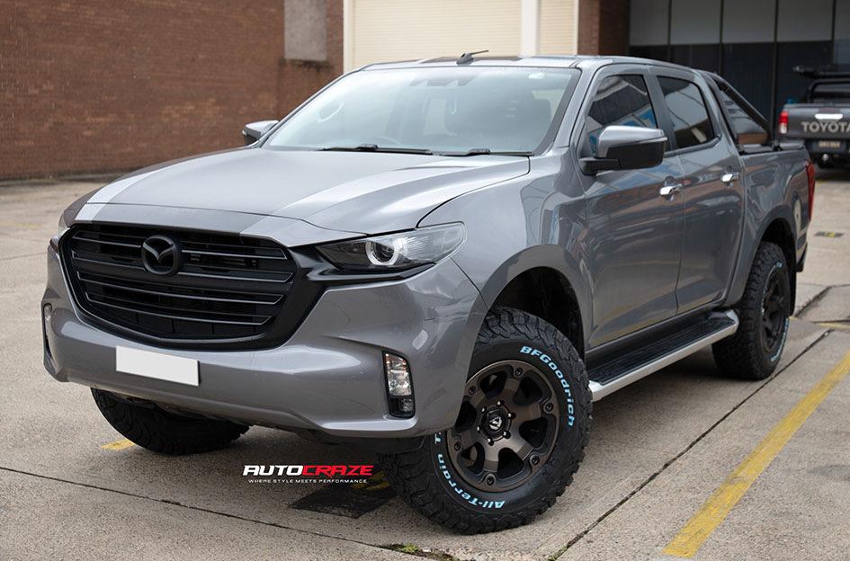 MAZDA BT-50 FUEL BEAST BLACK & MACHINED WITH DARK TINT