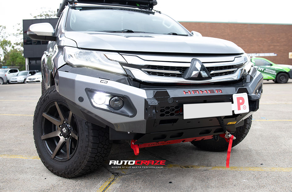 MITSUBISHI PAJERO SPORT DIESEL AVALANCHE MACHINED FACE BLACK MATT DARK TINT