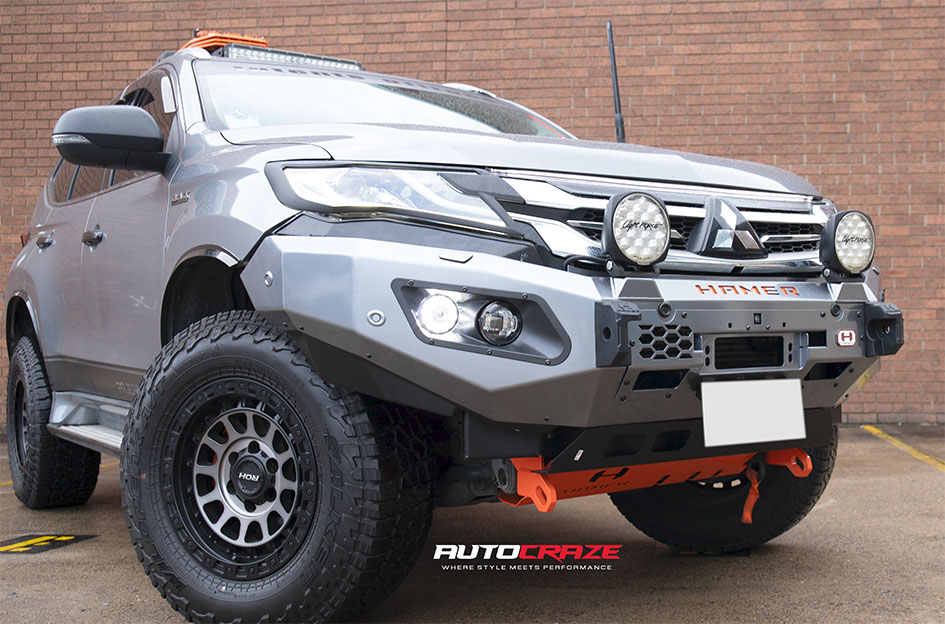 MITSUBISHI PAJERO SPORT ROH ASSAULT MATT BLACK WITH BLACK BOLTS AND GRAPHITE FACE