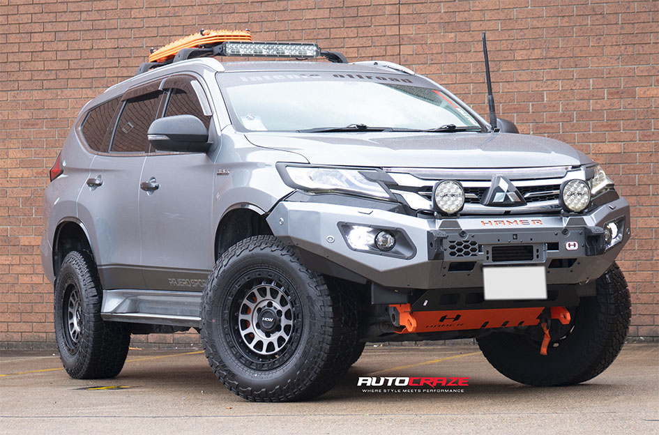 MITSUBISHI PAJERO SPORT ROH ASSAULT MATT BLACK WITH BLACK BOLTS AND GRAPHITE FACE