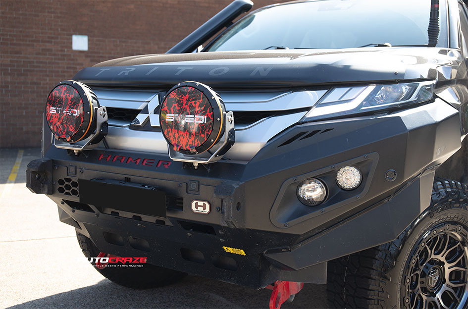 MITSUBISHI TRITON FUEL SURGE GLOSS BLACK GRAY TINT