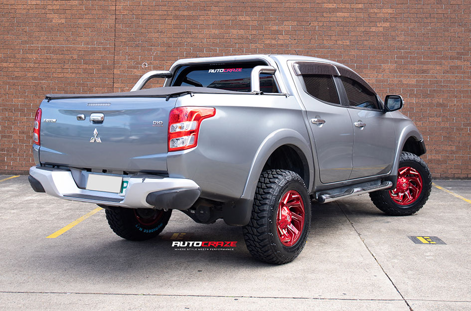 MITSUBISHI TRITON FUEL REACTION D754 CANDY RED & MILLED