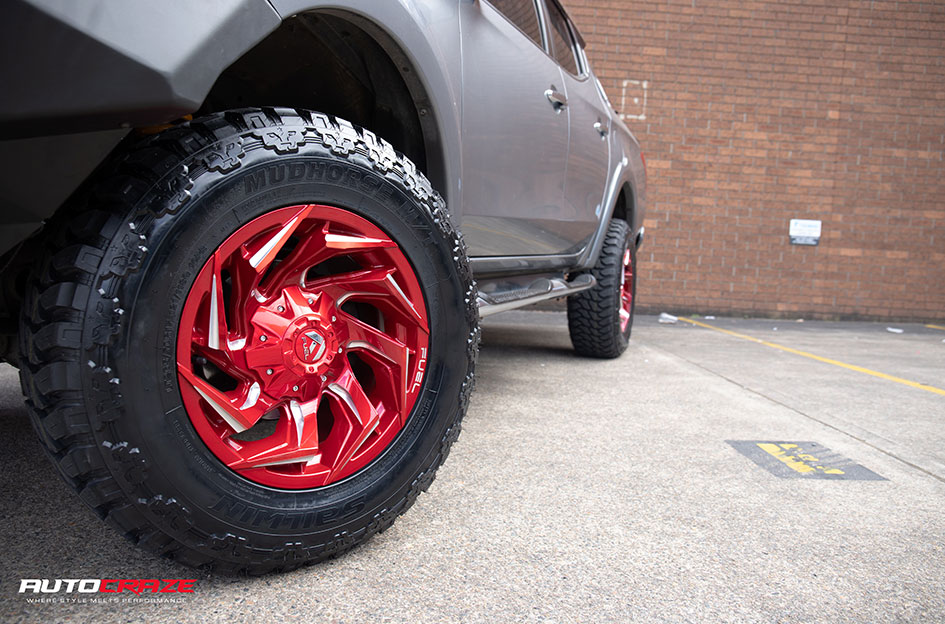 MITSUBISHI TRITON FUEL REACTION D754 CANDY RED & MILLED