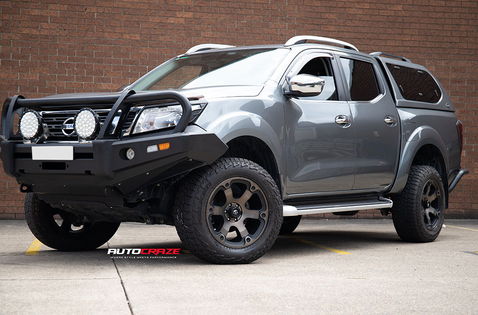 NISSAN NAVARA FUEL BEAST BLACK & MACHINED WITH DARK TINT