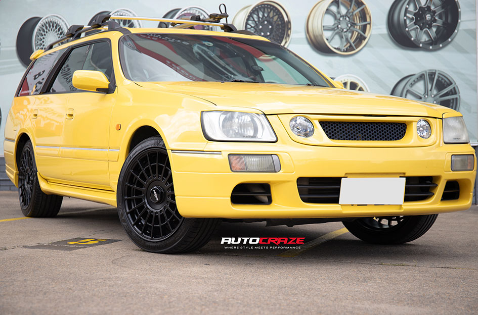 NISSAN STAGEA ROTIFORM LAS-R MATTE BLACK 
