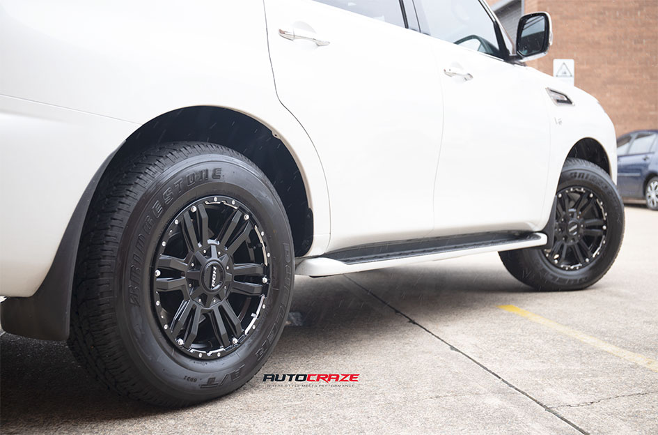 NISSAN PATROL Y62 ROH VAPOUR MATT BLACK / SILVER BOLTS
