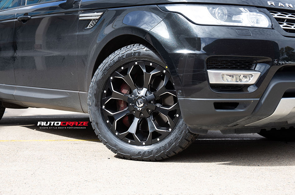 LAND ROVER RANGE ROVER SPORT FUEL ASSAULT MATTE BLACK MILLED 