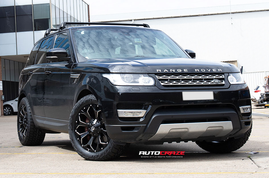 LAND ROVER RANGE ROVER SPORT FUEL ASSAULT MATTE BLACK MILLED 