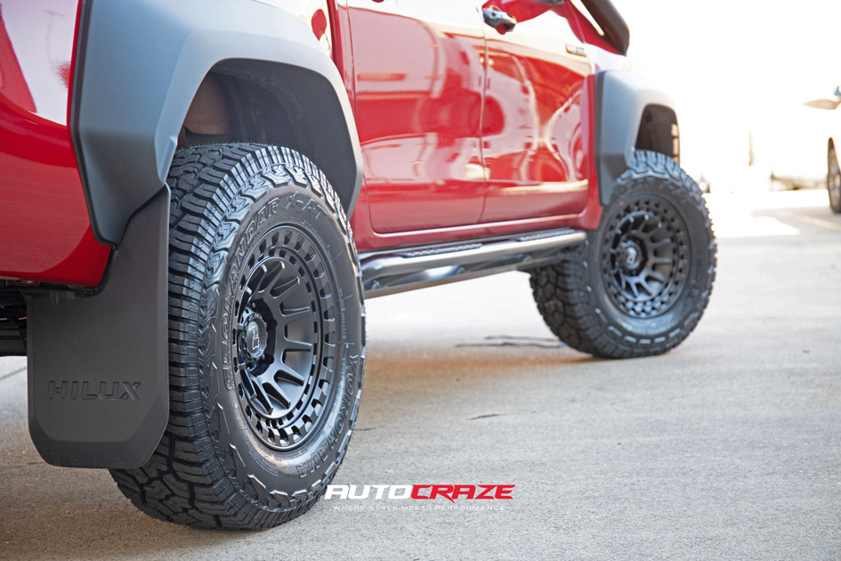 Toyota Hilux Black Rhino Barrage Matte Black Wheels