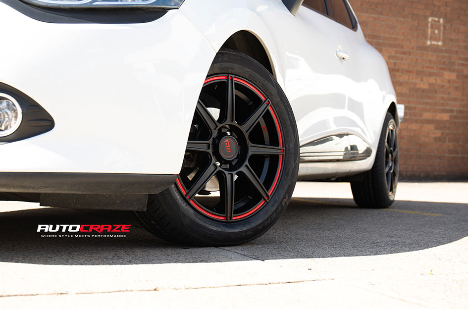 RENAULT CLIO MOTEGI MR142 SATIN BLACK WITH RED STRIPE