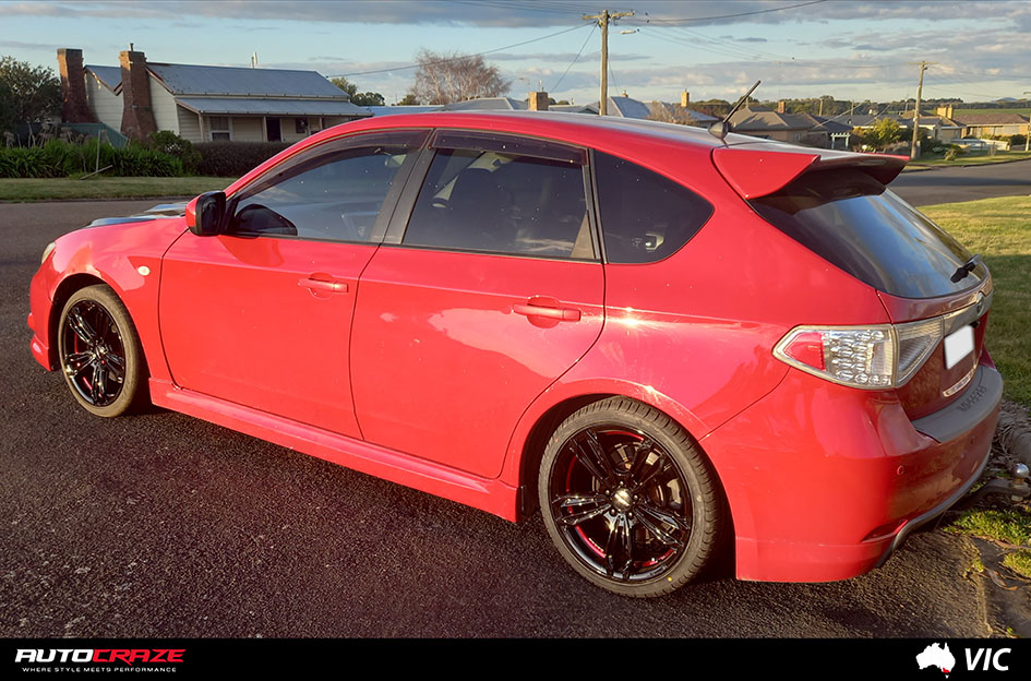 SUBARU IMPREZA SPEED REDBACK PIANO BLACK RED UNDERCUT