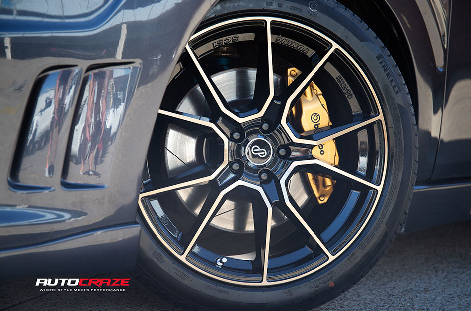 SUBARU LIBERTY ENKEI SC51 GLOSS BLACK MACHINED BRONZE TINT