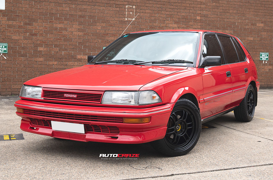 TOYOTA COROLLA ENKEI RPF1 MATT BLACK