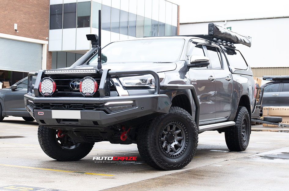 TOYOTA HILUX BLACK RHINO CALICO GUNMETAL W/ BLACK LIP