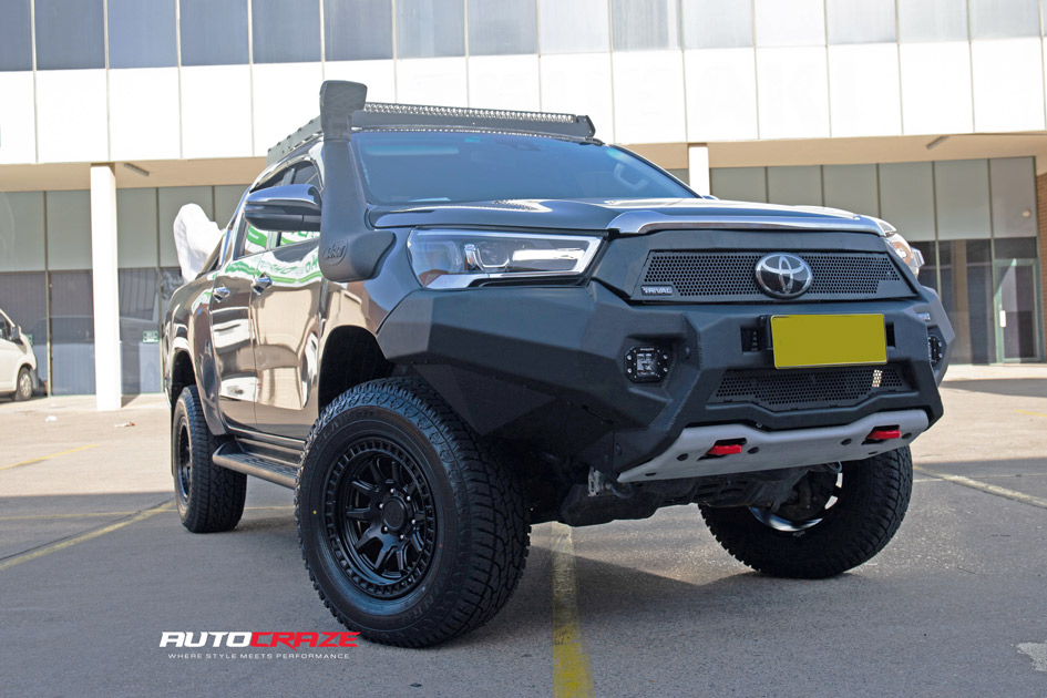 Toyota Hilux Black Rhino Calico Matte Black Wheels