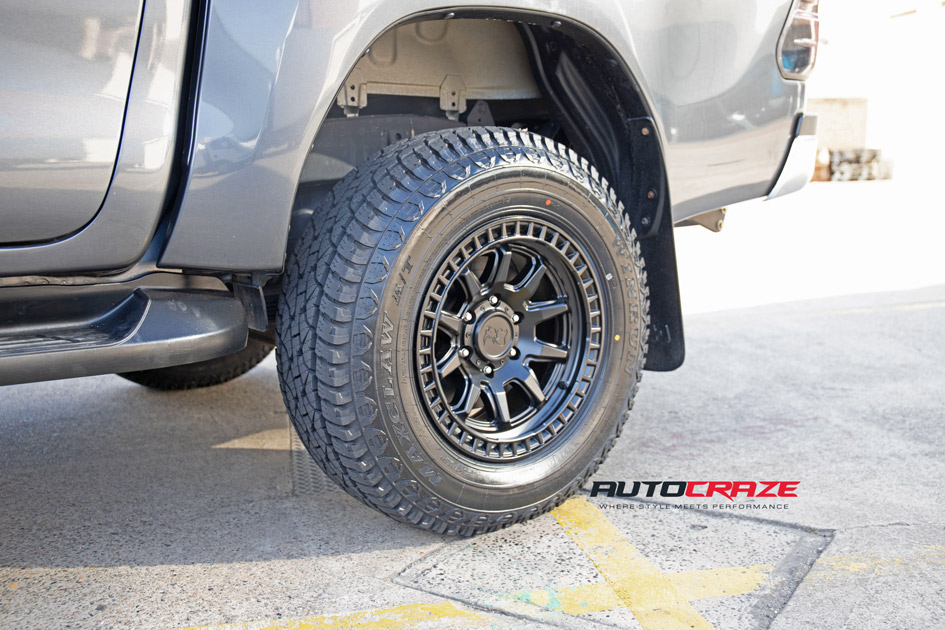 Toyota Hilux Black Rhino Calico Matte Black Wheels