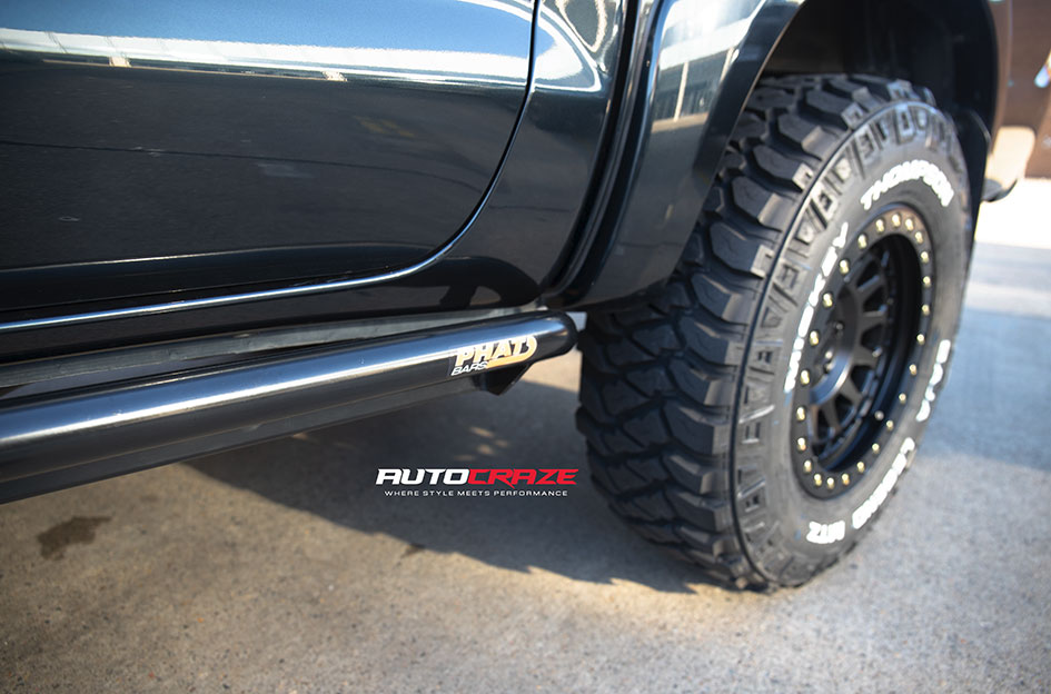 TOYOTA HILUX BLACK RHINO PRIMM MATTE BLACK W/ BRASS BOLTS