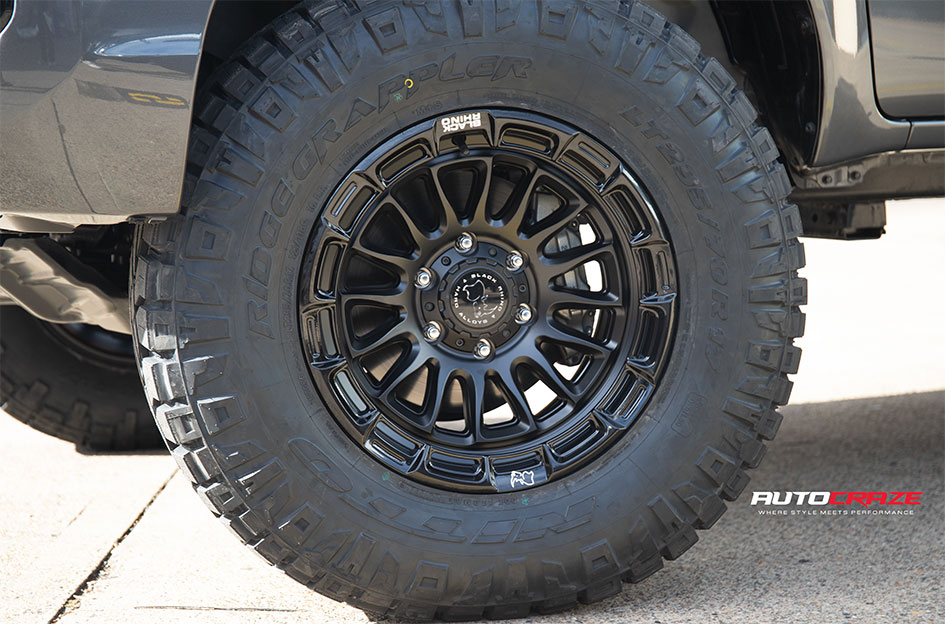 TOYOTA HILUX BLACK RHINO RIVAL MATTE BLACK W/ GLOSS BLACK LIP 