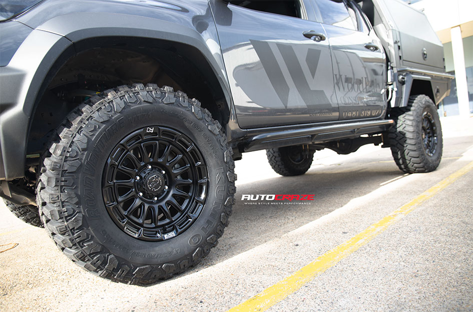 TOYOTA HILUX BLACK RHINO RIVAL MATTE BLACK W/ GLOSS BLACK LIP 