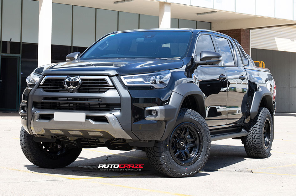 TOYOTA HILUX FUEL AMMO MATTE BLACK