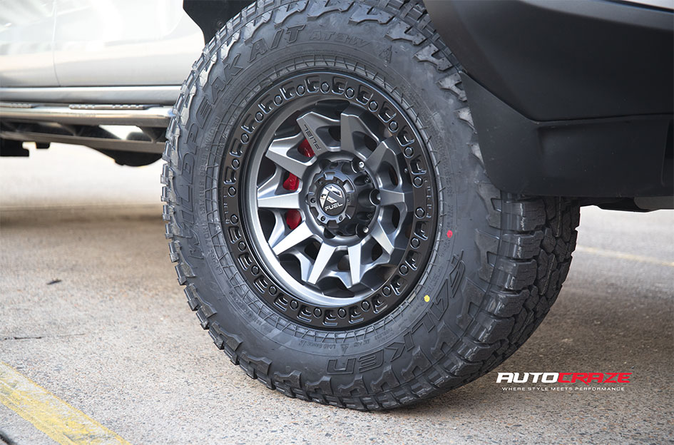 TOYOTA HILUX GR FUEL COVERT MATTE GUN METAL BLACK RING