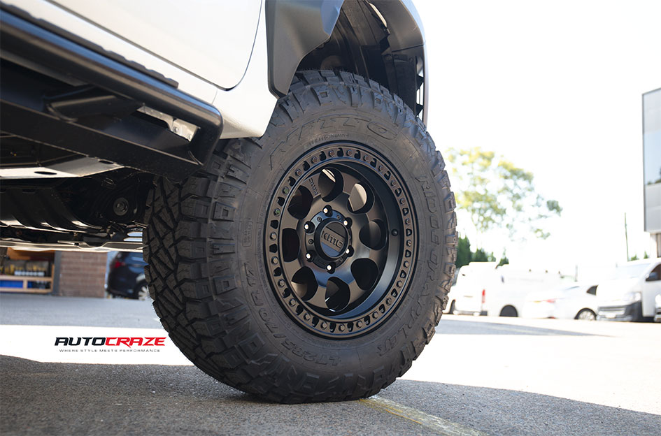 TOYOTA HILUX GR KMC RIOT SATIN BLACK