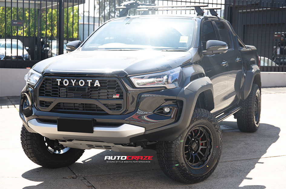 TOYOTA HILUX GR KMC WRATH SATIN BLACK