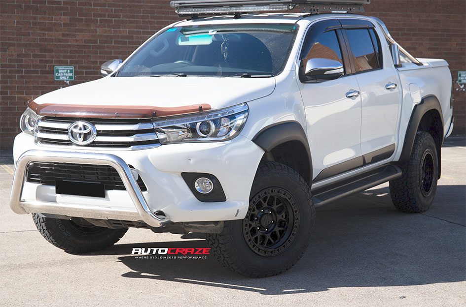 TOYOTA HILUX KMC GRS SATIN BLACK