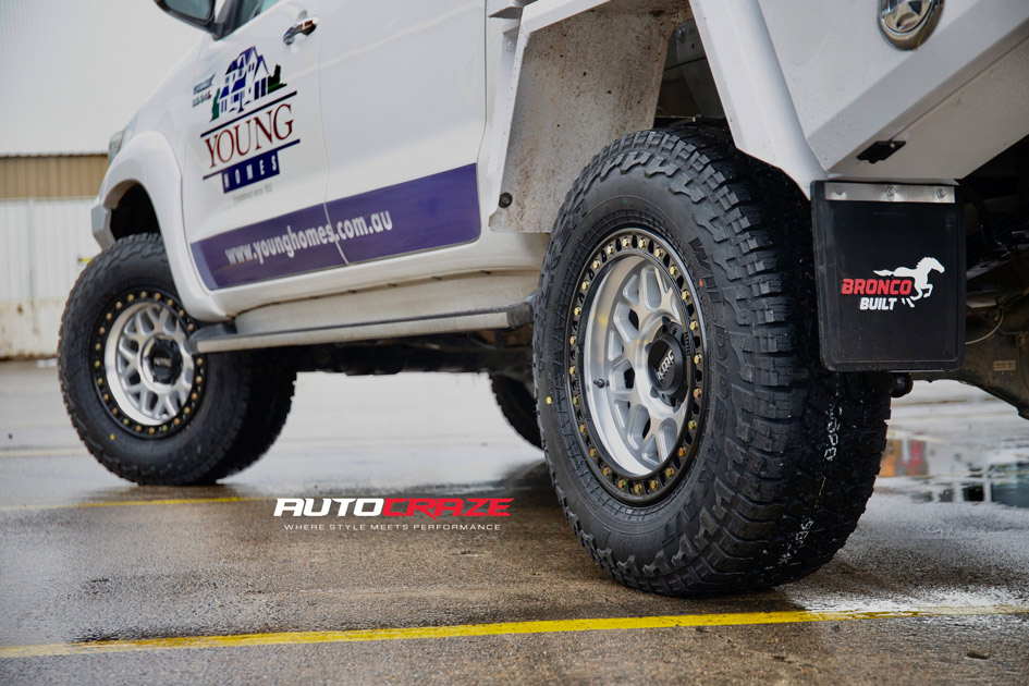 TOYOTA HILUX KMC GRS MACHINED SATIN BLACK LIP