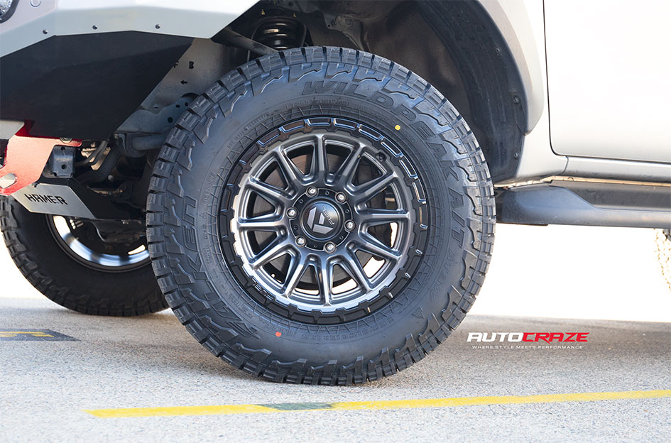 TOYOTA HILUX FUEL PISTON MATTE GUNMETAL W/ GLOSS BLACK LIP