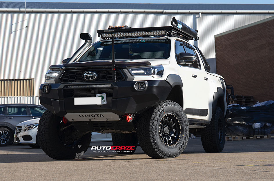 TOYOTA HILUX RUGGED X KMC SUMMIT SATIN BLACK