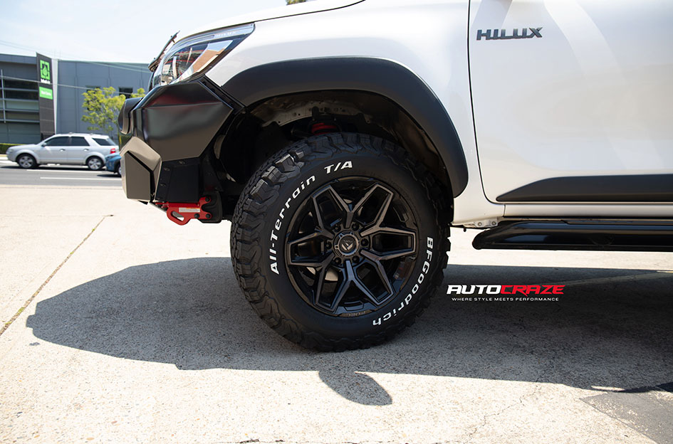 TOYOTA HILUX RUGGED X FUEL FLUX GLOSS BLACK GREY TINT