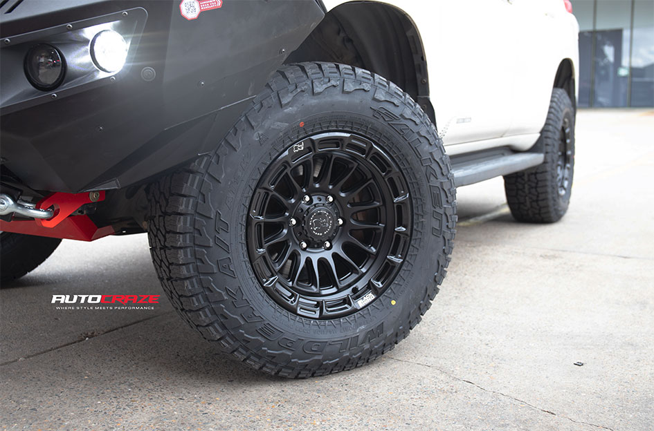 TOYOTA LANDCRUISER PRADO BLACK RHINO RIVAL MATTE BLACK W/ GLOSS BLACK LIP 