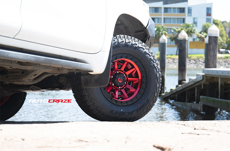 TOYOTA LANDCRUISER PRADO FUEL COVERT CANDY RED