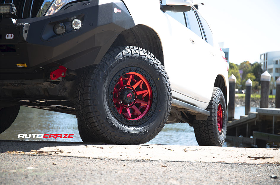 TOYOTA LANDCRUISER PRADO FUEL COVERT CANDY RED