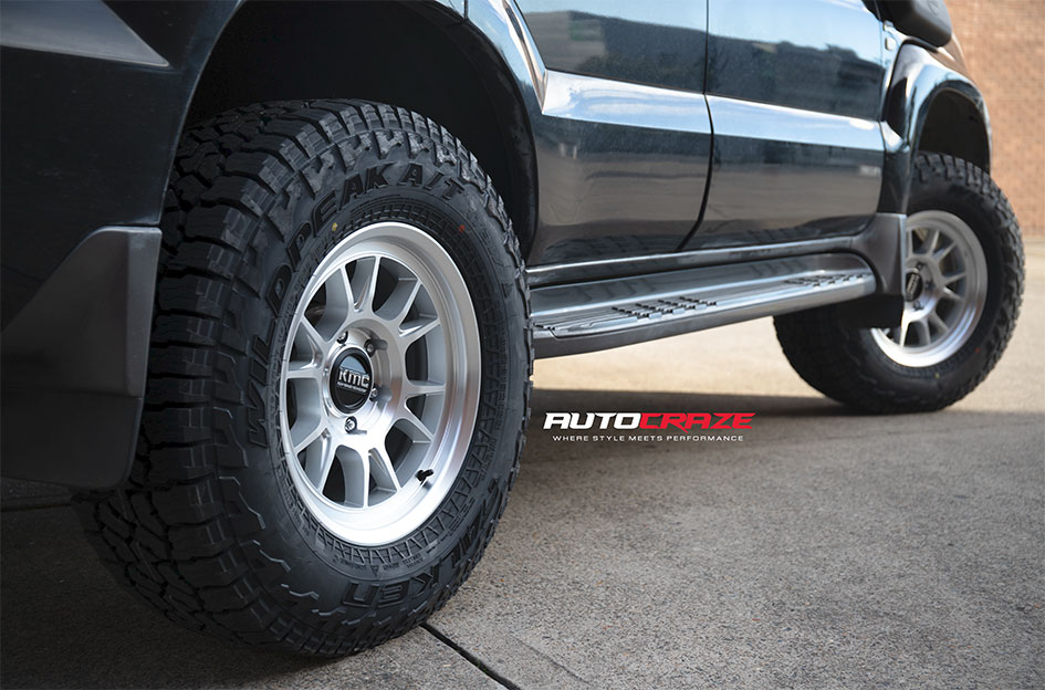 TOYOTA LANDCRUISER PRADO KMC RANGE GLOSS SILVER W/ MACHINED FACE