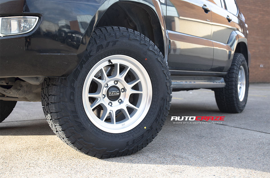 TOYOTA LANDCRUISER PRADO KMC RANGE GLOSS SILVER W/ MACHINED FACE