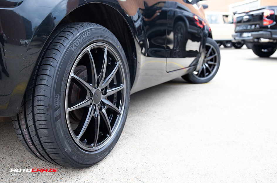 TOYOTA YARIS KING CRANK BLACK TINT GLOSS BLACK