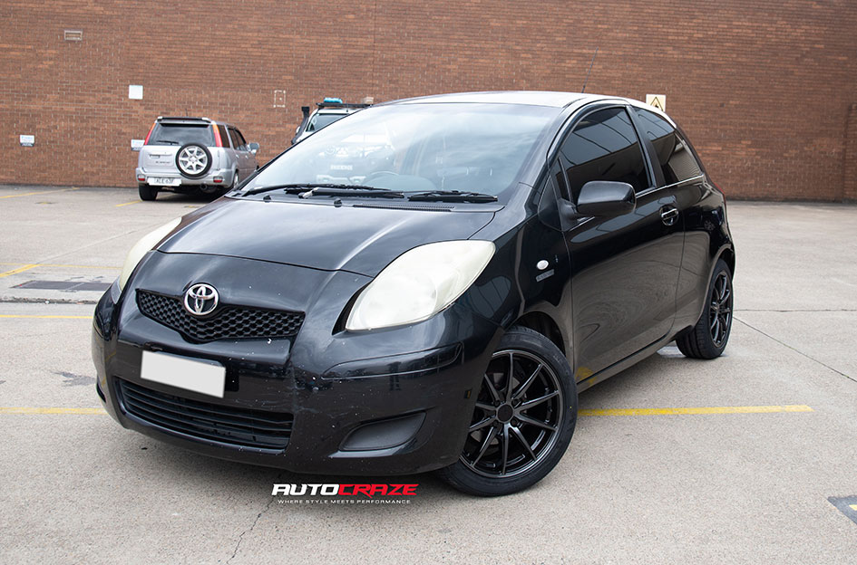 TOYOTA YARIS KING CRANK BLACK TINT GLOSS BLACK