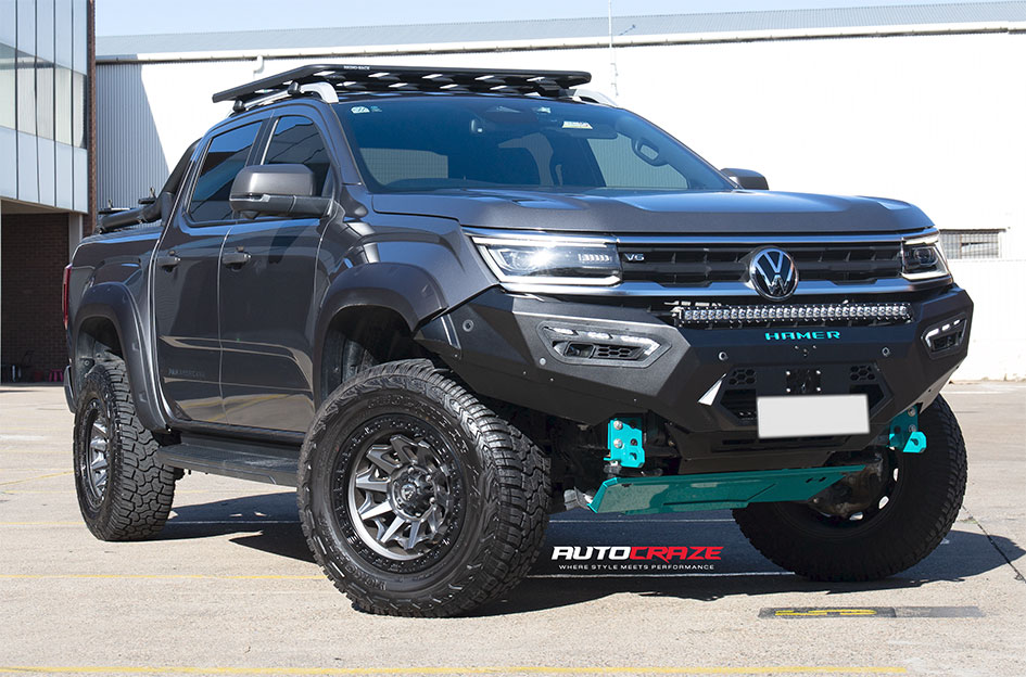 VOLKSWAGEN AMAROK NEXT GEN FUEL COVERT MATTE GUN METAL BLACK RING
