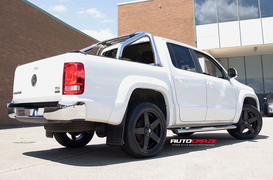 VOLKSWAGEN AMAROK KMC KM775 ROCKSTAR MATTE BLACK 