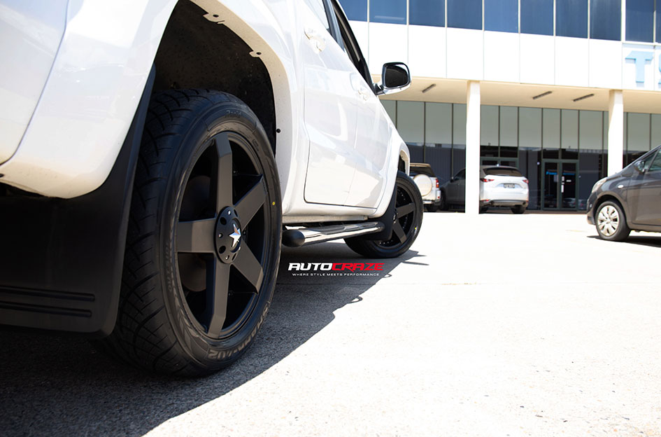 VOLKSWAGEN AMAROK KMC KM775 ROCKSTAR MATTE BLACK 