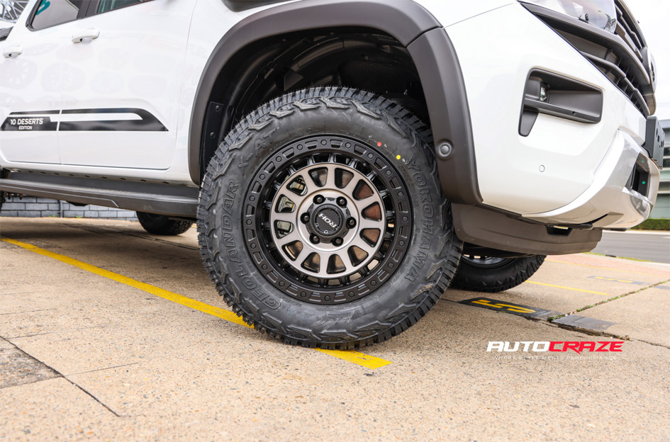 VOLKSWAGEN AMAROK NEXT GEN ROH ASSAULT MATT BLACK WITH BLACK BOLTS AND GRAPHITE FACE