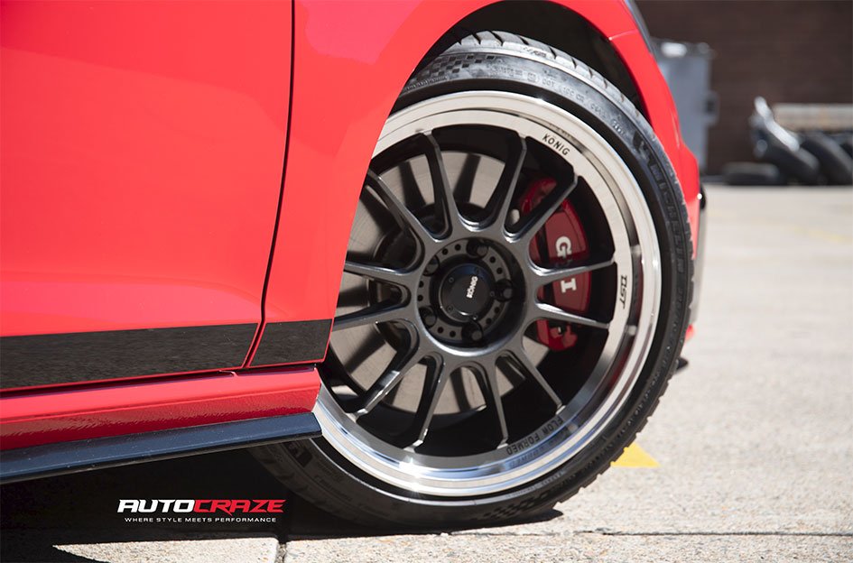 VOLKSWAGEN GOLF KONIG HYPERGRAM METALLIC CARBON W/MACHINED LIP