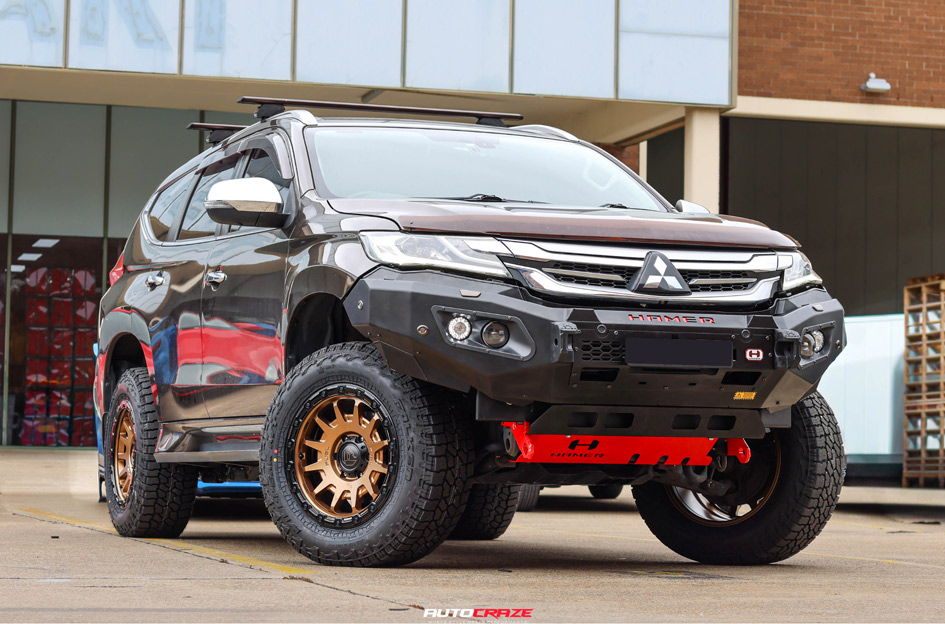 MITSUBISHI PAJERO SPORT FUEL FORTRESS MATTE BRONZE W/ GLOSS BLACK LIP